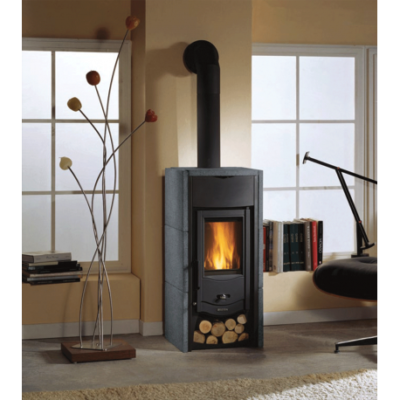 Poêle à Bois La Nordica Extraflame Asia BII 6 kW – Économique et Écologique avec Système de Postcombustion