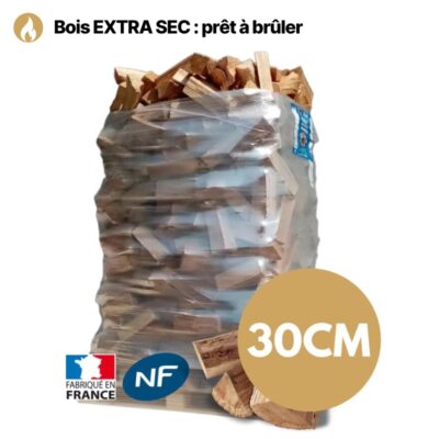 Bois de Chauffage 30 cm Extra Sec sur Palette 2 m³ – 2,24 Stères