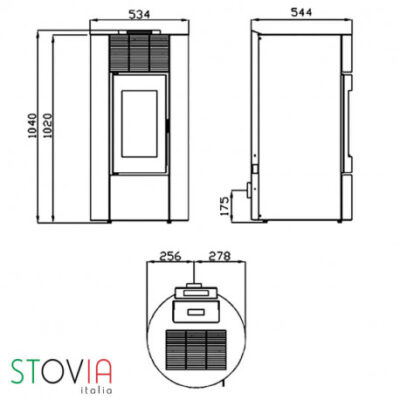 Poêle à Granulés STOVIA DINO 12 kW Étanche – Confort & Design Italien