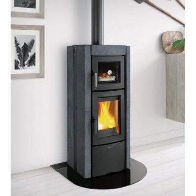 Poêle à Bois Ester Forno Evo 8.2 kW LA NORDICA EXTRAFLAME : Foyer en Fonte, Four Émaillé, Basse Émission