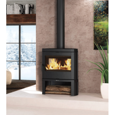 Poêle à bois Jennifer 2.0 LA NORDICA EXTRAFLAME 7.7 kW – Foyer en Fonte, Vitre Céramique, Tiroir à Cendres