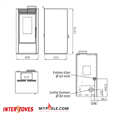 Poêle à Granulés Étanche MARINA 14 INTERSTOVES – WiFi & Stand-by