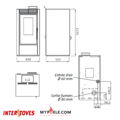 MARINA 14 – PACK poêle + Conduit ventouse – INTERSTOVES