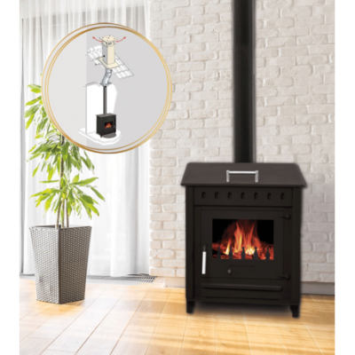 Pack Poêle à Bois JUAN 14 + Conduit 150 INTERSTOVES – Chauffage Efficace et Économique