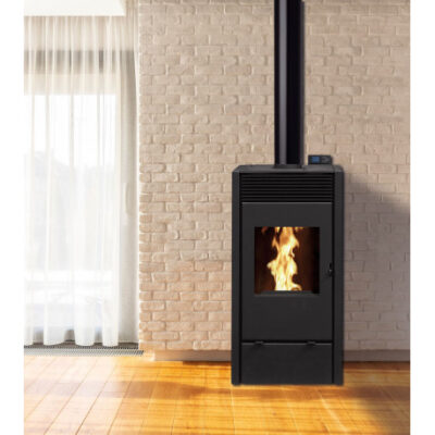 Poêle Hybride Enzo Stovia 10 kW – Bois et Granulés Haute Performance