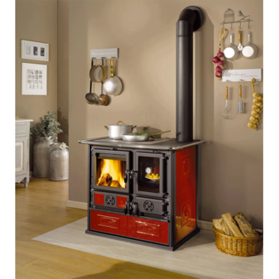 Cuisinière à Bois Rosa Reverse 2.0 La Nordica Extraflame 8.2kW – Foyer en Fonte, Four 28L