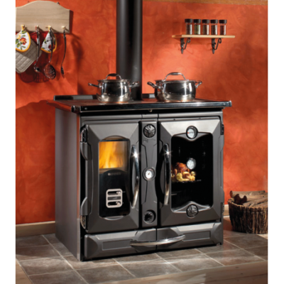 Cuisinière Hydraulique à Bois TermoSuprema Compact DSA 18.5 kW – La Nordica Extraflame en Fonte Émaillée