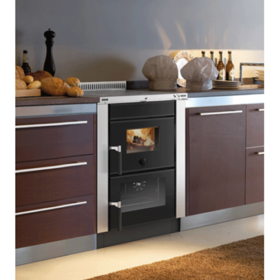 Cuisinière à Bois Vicenza Evo 6 kW La Nordica Extraflame: Foyer en Fonte, Revêtement Cristal-Acier